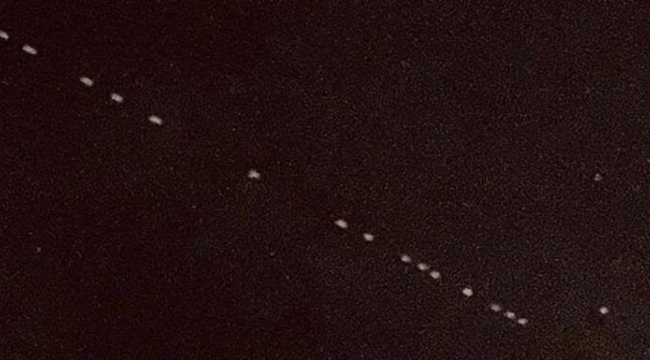 Ankara semalarında "Starlink" uyduları görüldü