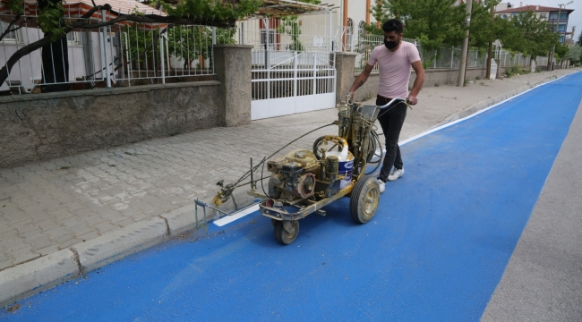 Develi'de 2 kilometrelik bisiklet yolu tamamlandı