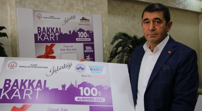 Elazığ'da yerel esnafa "Bakkal Kart" desteği