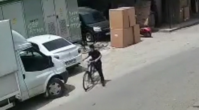 Eski bisiklet ile geldi yeni bisikleti çalıp gitti