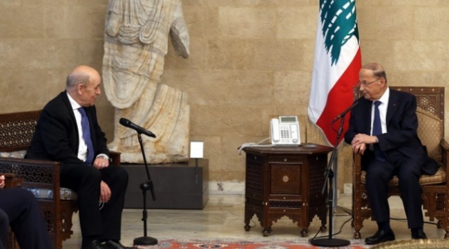 Fransa Dışişleri Bakanı, Lübnan Cumhurbaşkanı Michel Aoun ile görüştü