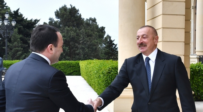 Gürcistan Başbakanı Garibaşvili, Aliyev tarafından kabul edildi