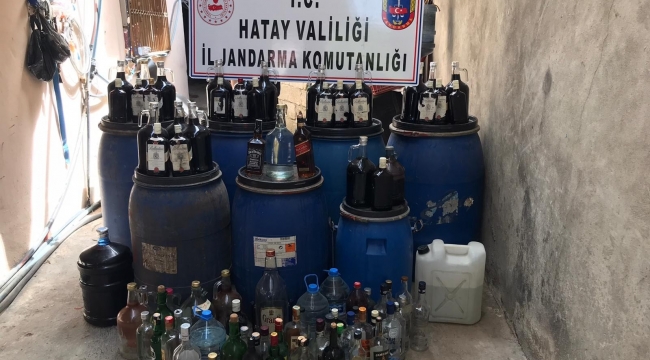 Hatay'da kaçak içki operasyonu