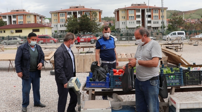 Havza'da zabıtadan pazar yerinde sıkı denetim