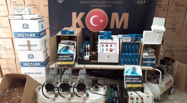 İzmir'de kaçak sigara ve alkol üreticilerine 2 milyon TL'lik darbe