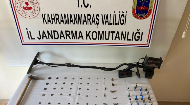 Kahramanmaraş'ta kaçak kazıya suçüstü