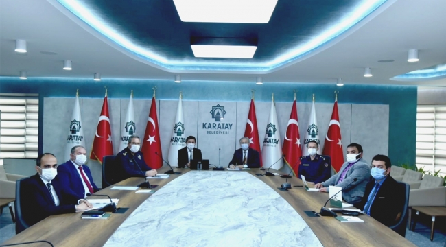 Karatay'da korona virüs ile mücadele toplantısı gerçekleştirildi