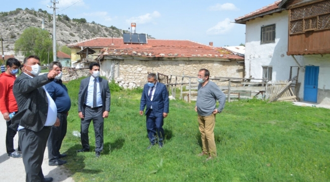Kaymakam Başoğlu ve Başkan Alp alt yapı çalışmaları yerinde inceledi