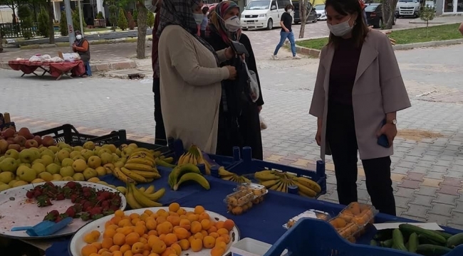 Kaymakam Yazıcı pazar yerinde denetimlere katıldı