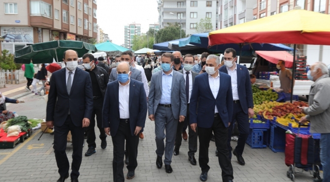 Samsun protokolünden Atakum'da pazar denetimi