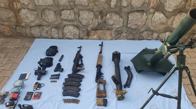 Şırnak Eren Cudi-Besta operasyonunda teröristlere ait mühimmat ele geçirildi