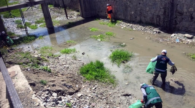 Van Büyükşehir Belediyesinden balık göçü temizliği