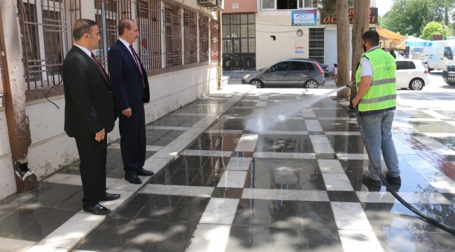 Yalçınkaya temizlik çalışmalarını denetledi