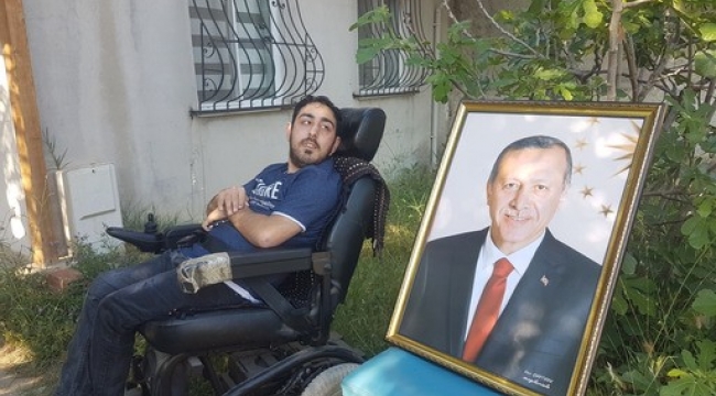 Bedensel engelli Emir'in Erdoğan sevgisi