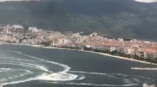 Gemlik körfezindeki müsilaj istilası vatandaş kamerasında