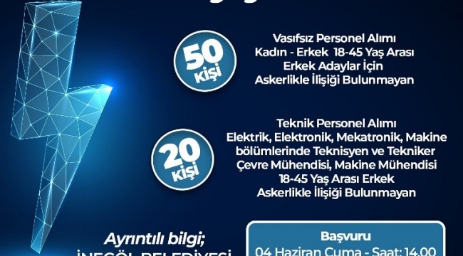İnegöl Belediyesi'nden istihdam seferberliğine bir katkı daha