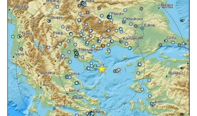 Yunanistan açıklarında 5.3 büyüklüğünde deprem