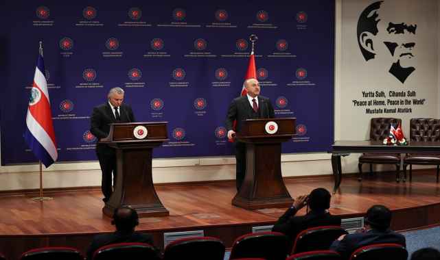 Bakan Çavuşoğlu, Kosta Rikalı mevkidaşı Tinoco ile ortak basın toplantısında konuştu: