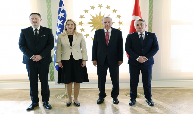 Cumhurbaşkanı Erdoğan, Bosna Hersek Devlet Başkanlığı Konseyi üyelerini kabul etti