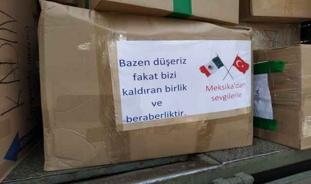 Meksika'dan Türkiye'deki depremzedeler için 140 ton yardım malzemesi yollandı