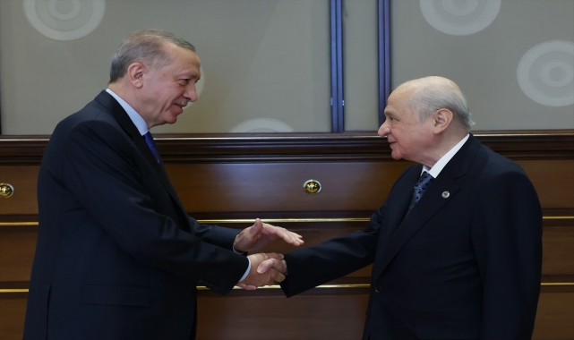 Cumhurbaşkanı Erdoğan, MHP Genel Başkanı Bahçeli ile bir araya geldi
