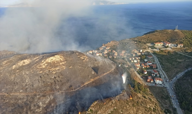 GÜNCELLEME - Datça'da makilik alanda yangın başladı