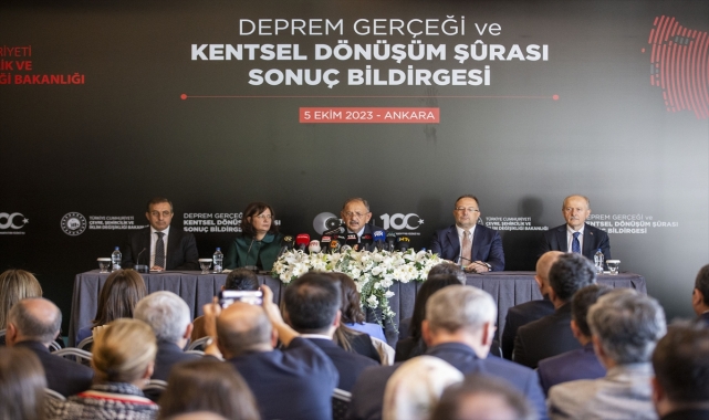 Özhaseki, Deprem Gerçeği ve Kentsel Dönüşüm Şurası'nın sonuç bildirgesini açıkladı: