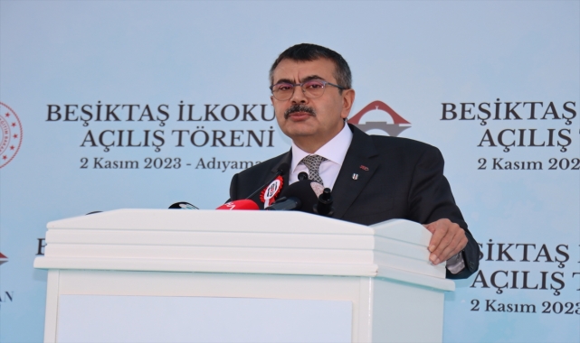Bakan Tekin, Adıyaman'daki Beşiktaş İlkokulu'nun açılışında konuştu: