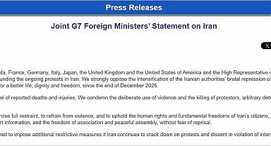 G7 ülkelerinden İran'a kınama: "Muhalefete yönelik baskının sürmesi halinde ek kısıtlayıcı tedbirler uygulamaya hazırız"