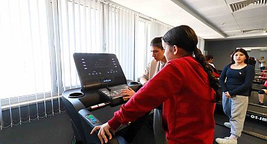 Sporcuların faydalandığı salon yeni ekipmanlarla donatıldı