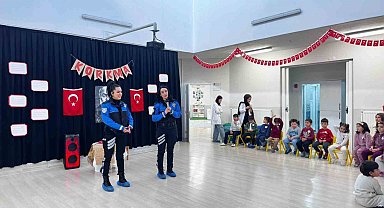 Polislerden öğrencilere güvenlik eğitimi