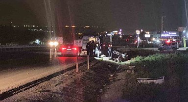Ankara'da kontrolü kaybeden araç takla attı: 1 ölü, 2 yaralı