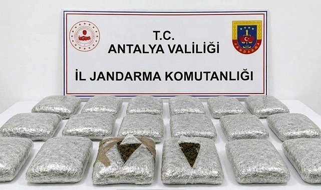 Antalya'da jandarmadan uyuşturucu operasyonu: 30 kilogram skunk maddesi ele geçirildi