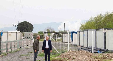 Köşk'te sokak hayvanları için barınak çalışması sürüyor