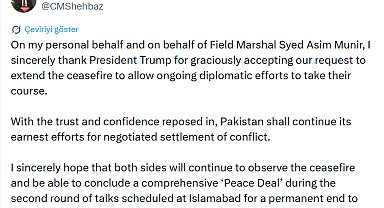 Pakistan Başbakanı Şerif'ten ABD Başkanı Trump'a ateşkes teşekkürü