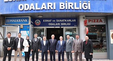 AK Parti Erzurum Milletvekili Altınok'tan ESOB'a 'hayırlı olsun' ziyareti