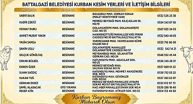 Battalgazi'de kurban kesim yerleri belirlendi
