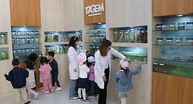 Elazığ'da minik öğrenciler Balık Müzesi'ni gezdi