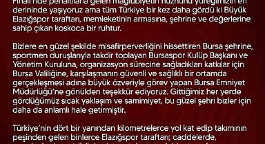 Elazığspor: "Bu büyük camia her defasında küllerinden yeniden doğmasını bilmiştir"