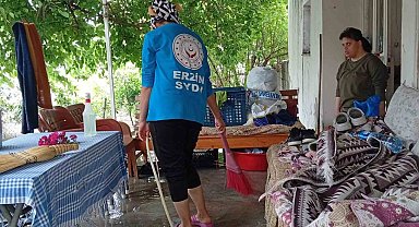 Erzin'de yaşlı ve engelli vatandaşlara evde temizlik ve vefa desteği