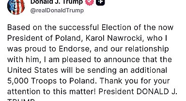 Trump: "Polonya'ya 5 bin ek asker göndereceğiz"