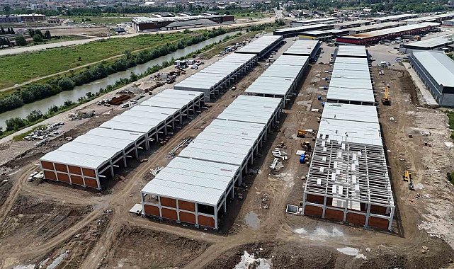 162 dükkanın imalatı büyük ölçüde tamamlandı