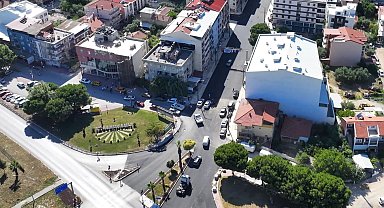 Altyapısı yenilenen caddede sıcak asfalt çalışmaları başladı