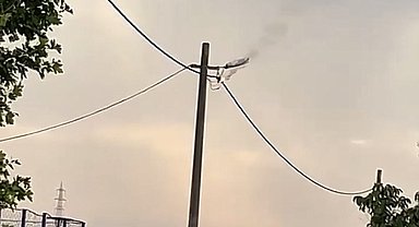 Bandırma'da elektrik hattında korku dolu anlar