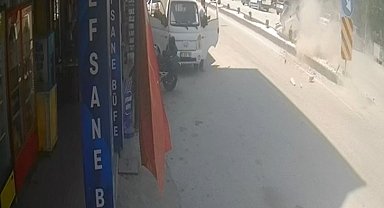 Bilecik'teki feci kaza güvenlik kamerasınca kaydedildi