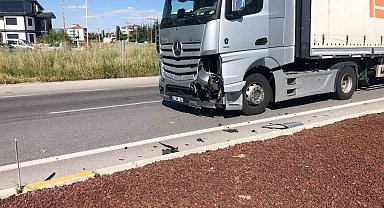 Bolvadin'de trafik kazası: 1 yaralı