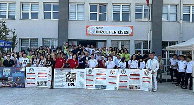Düzce'de öğrencilerin bilim ve sanat projeleri görücüye çıktı