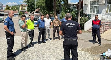 Emniyet personeline uygulamalı yangın eğitimi