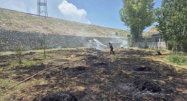 Erciş'te bahçe yangını korkuttu