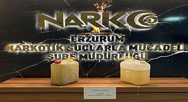 Erzurum'da dev uyuşturucu operasyonu: 27 kilo 850 gram likit metamfetamin ele geçirildi